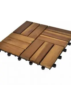 Decking Tiles 30 x 30 cm Acacia Set of 20