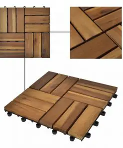 Decking Tiles 30 x 30 cm Acacia Set of 20