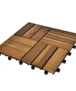 Decking Tiles 30 x 30 cm Acacia Set of 30