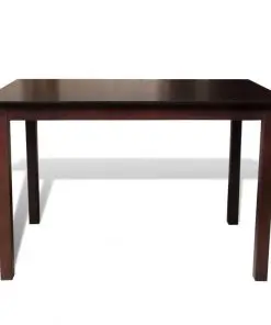 vidaXL Dining Table 110 cm Solid Wood Brown