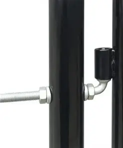 Black Single Door Fence Gate 100 x 175 cm