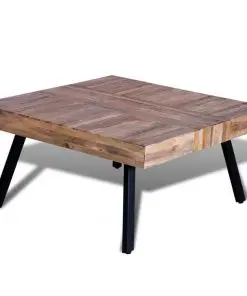 vidaXL Coffee Table Square Reclaimed Teak Wood
