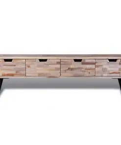 Console TV Cabinet with 4 Drawers Reclaimed Teak