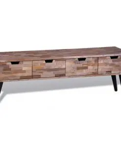 Console TV Cabinet with 4 Drawers Reclaimed Teak