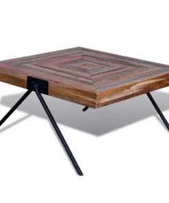 vidaXL Coffee Table with V-shaped Legs Reclaimed Teak Wood