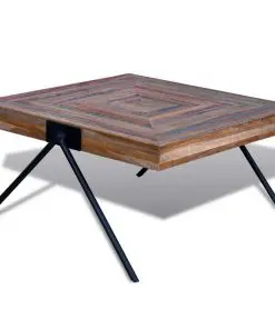 vidaXL Coffee Table with V-shaped Legs Reclaimed Teak Wood