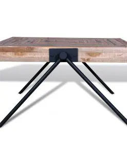 vidaXL Coffee Table with V-shaped Legs Reclaimed Teak Wood