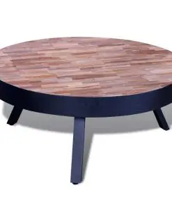 vidaXL Coffee Table Round Reclaimed Teak Wood