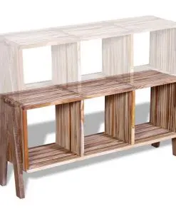 TV Cabinet with 3 Shelves Stackable Reclaimed Teak