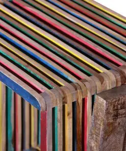 TV Cabinet with 3 Shelves Stackable Reclaimed Teak Colourful