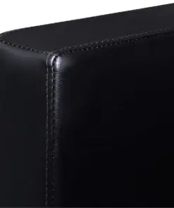 vidaXL Sectional Sofa 3-Seater Artificial Leather Black