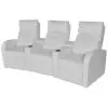 vidaXL Recliner 3-seat Artificial Leather White vidaXL Recliner 3-seat Artificial Leather White