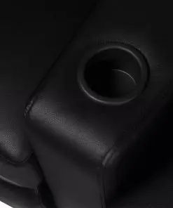 vidaXL Recliner 2-seat Artificial Leather Black