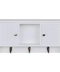 vidaXL Wall Cabinet for Keys and Jewelery with Doors and Hooks