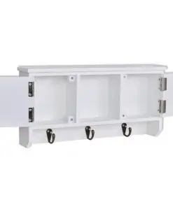 vidaXL Wall Cabinet for Keys and Jewelery with Doors and Hooks