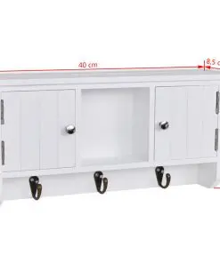 vidaXL Wall Cabinet for Keys and Jewelery with Doors and Hooks