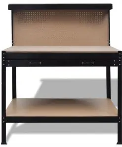Workbench with Pegboard and Drawer
