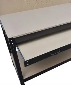 Workbench with Pegboard and Drawer
