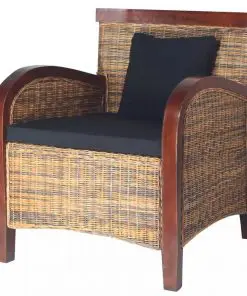 vidaXL Armchair Handwoven Rattan