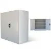 vidaXL Office Cabinet with 2 Doors Grey 90 cm Steel