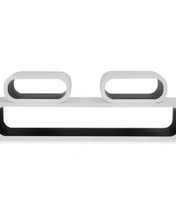 3 White-black MDF Floating Wall Display Shelf Cubes Book/DVD Storage