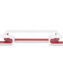 3 White-red MDF Floating Wall Display Shelf Cubes Book/DVD Storage