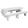 3 Slipcovers for Beer Table and Benches Stretch White 220 x 70 x 80 cm 3 Slipcovers for Beer Table and Benches Stretch White 220 x 70 x 80 cm