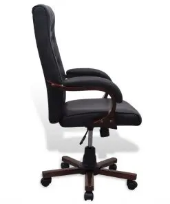 Chesterfield Office Chair Artificial Leather Black