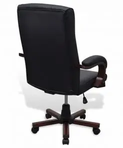 Chesterfield Office Chair Artificial Leather Black
