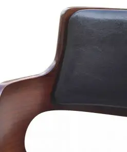 vidaXL Bar Stools 2 pcs Black Faux Leather