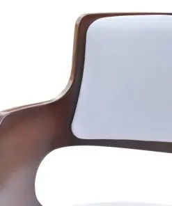 vidaXL Bar Stools 2 pcs White Faux Leather