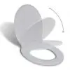 vidaXL Soft-close Toilet Seat White Oval vidaXL Soft-close Toilet Seat White Oval