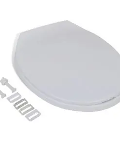 vidaXL Soft-close Toilet Seat White Oval