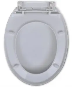 vidaXL Soft-close Toilet Seat White Oval