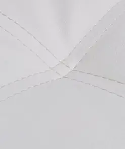 vidaXL Chaise Longue with Pillow White Faux Leather