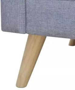 vidaXL Sofa 2-Seater Fabric Light Grey