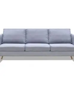 vidaXL Sofa 3-Seater Fabric Light Grey