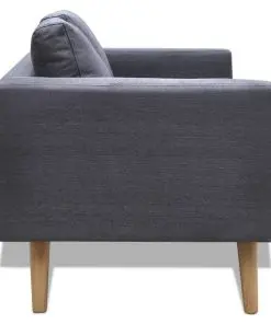 vidaXL Sofa 2-Seater Fabric Dark Grey