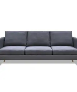 vidaXL Sofa 3-Seater Fabric Dark Grey