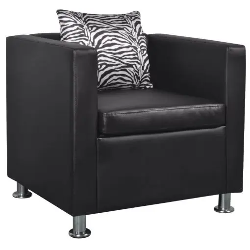 vidaXL Armchair Black Faux Leather