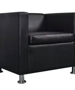 vidaXL Armchair Black Faux Leather