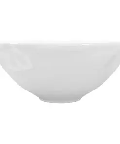 vidaXL Ceramic Bathroom Sink Basin White Round
