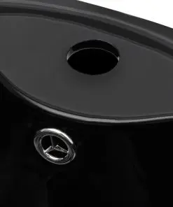 Ceramic Stand Bathroom Sink Basin Faucet/Overflow Hole Black Round