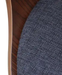 vidaXL Dining Chairs 6 pcs Dark Grey Bent Wood and Fabric