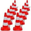 10 Reflective Traffic Cones Red and White 50 cm 10 Reflective Traffic Cones Red and White 50 cm