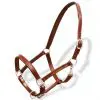 vidaXL Real Leather Headcollar Stable Halter Adjustable Brown Pony vidaXL Real Leather Headcollar Stable Halter Adjustable Brown Pony