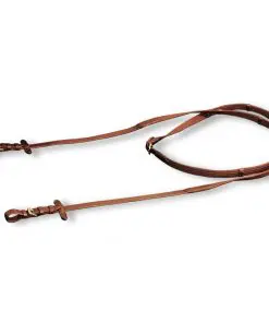 vidaXL Leather Flash Bridle with Reins and Bit Brown Pony