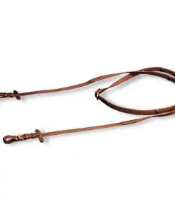 vidaXL Leather Flash Bridle with Reins and Bit Brown Full