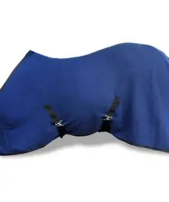 vidaXL Fleece Rug with Surcingles 105 cm Blue