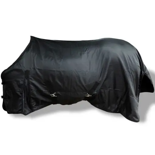 vidaXL Fleece Rug Double Layers 165 cm Black